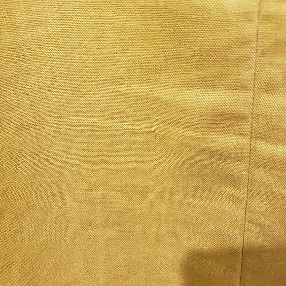 Garnet Hill Market Linen Dress Size M Mustard Gold Shift Popover Coastal Casual - Picture 15 of 16